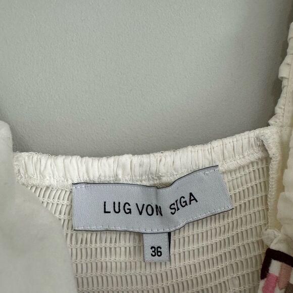 LUG VON SIGA Jade Peplum-Hem Floral Embroidered Top - Picture 4 of 6